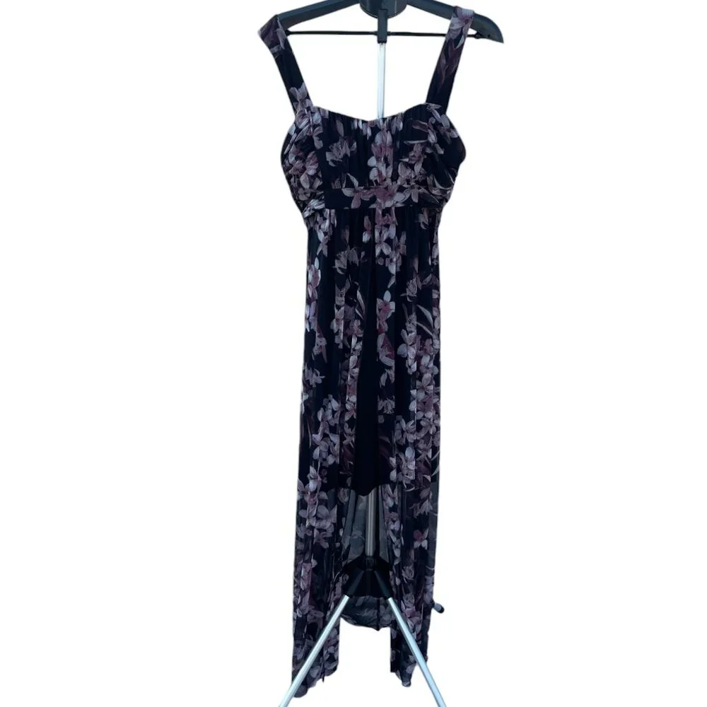 NWT Connected Apparel Floral Print High-Low Maxi Dress Size 12 - Picture 1 of 12